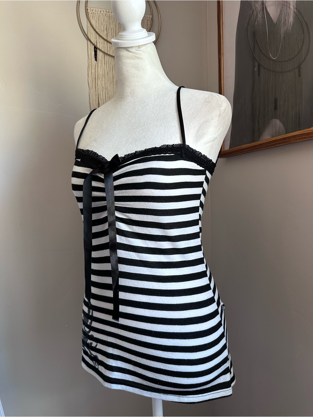 Jessica Louise Avril Striped Skull Tank y2k - Picture 5 of 11